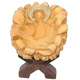 Nativity Accessory, Manger in Val Gardena Wood for Baby Jesus, 7 cm (2.76 inc.)