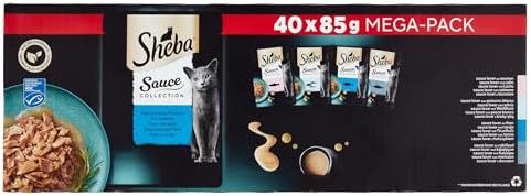 Sheba Sauce Collection Frischhaltebeutel, Nassfutter, Fischauswah...