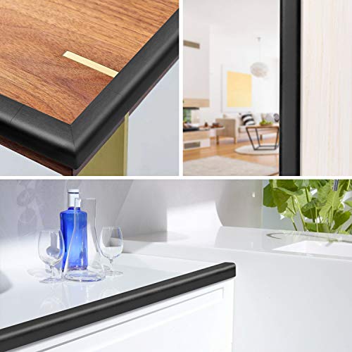 Rabofly Baby Proofing Edge & Corner Guards, 22.3 ft-(19.68ft Edge + 8 Corners) Furniture Bumper Cushion Table Edge Corner Protector Non Toxic and Safe for Fireplace, Stair, Cabinet, Countertop, Black