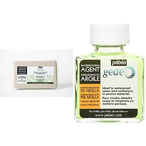 Gedeo 1.5 Kg Air Drying Clay, Natural & 766308 Gedeo Waterproofing Agent, Transparent