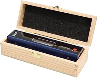 compatible 8 inch precision level with wooden box with 0.0002"/10 inch accuracy for checking the straightness parallelism of machine tool equipment surfaces.