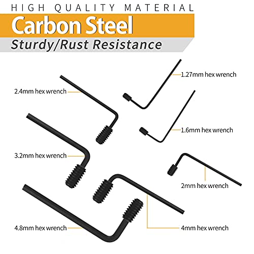 Vigrue 390Pcs #4-40 To 3/8"-16 Sae Hex Allen Head Socket Set Screws Grub Screw Bolts Assortment Kit, Carbon Steel Internal Hex Drive Cup-Point Screws With 7Pcs Hex Wrenches #TOP2