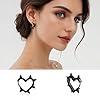 Gothic Earrings Spike Heart Hoop Earrings Gothic Black Heart Earring Punk Earring Emo Grunge Black Heart Jewelry Accessories for Women #4