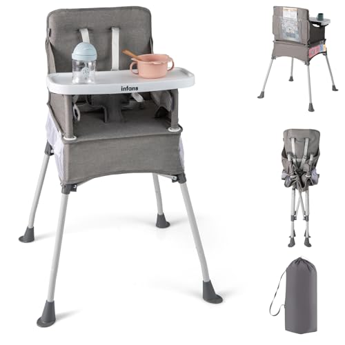 INFANS Foldable Portable Highchair