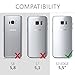 kwmobile Case Compatible with Samsung Galaxy S7 Edge - Case Clear TPU Cover with Design - Marble White/Gold