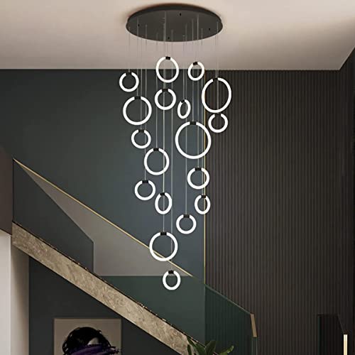 Lampes décoratives intérieures de type suspension anneau doré réglable salon
