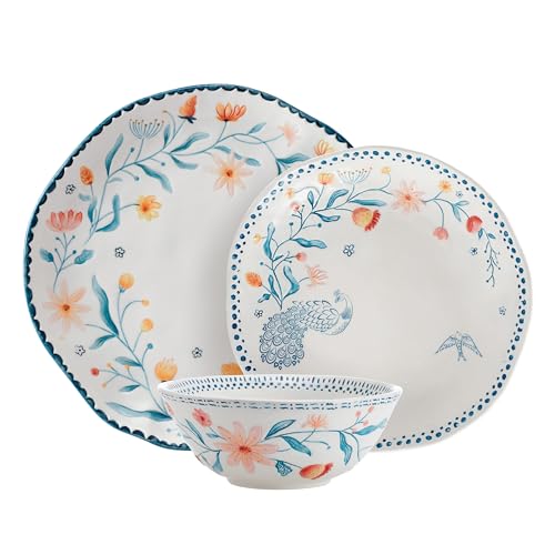 Fitz-and-Floyd-Gracie-Floral-12-Piece-Dinnerware-Set-Service-for-4 Fitz and Floyd Gracie Floral 12 Piece Dinnerware Set Service for 4