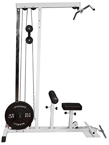Deltech Fitness Df910 Lat Pull-Down Machine – 500 Lbs Capacity – Lat Tower Cable Machine With High And Low Row Pulley Station - For Standard And Olympic Plates - Home Gym Fitness Equipment #TOP2
