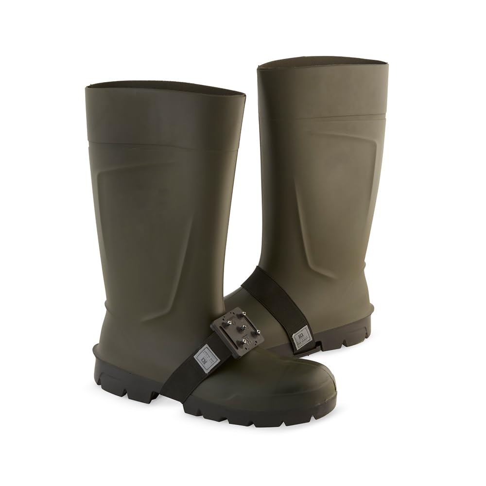 K1 Mid-Sole Ice Cleats for Men & Women - Rotatable Traction Aids For Winter Snow - High Profile - Black