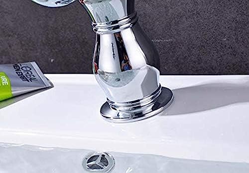 Robinet de lavabo chromé anti corrosion pour eau chaude froide - 3