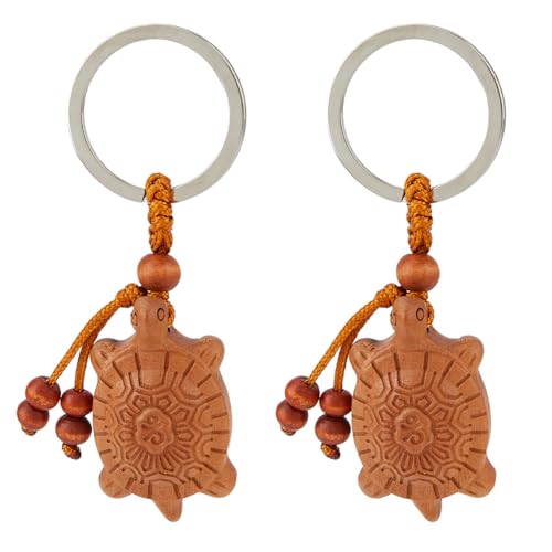 SUPERFINDINGS 2 porte Clés Tortue Feng Shui Porte Clés Porte Bonheur Porte Clés Animauxmignons...
