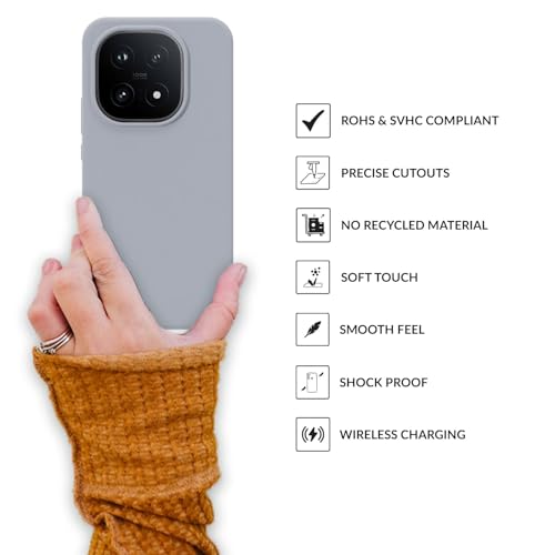 Image of SPRIG Compatible with IQOO 15 5G SilkTone Back Cover Silicone Mobile Case for Men, Women, Boys and Girls with Camera Protection Drop Tested Shock Proof Wireless Charging Compatible (Blue Grey)