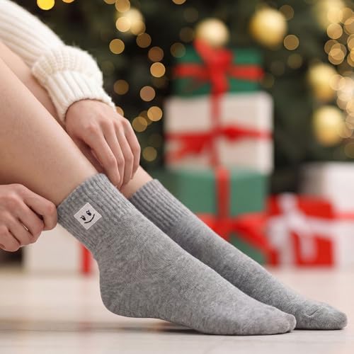 Image of Eurzom 10 Pairs Socks Womens Crew Elastic Ankle Length Cotton Socks Aesthetic Cute Lightweight Low Cut Gifts for Women