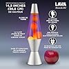LAVA® - Lampe Lava 2125, cire jaune, liquide violet, socle et capuchon argentés, lampe à mouvement de marque LAVA® originale de 14,5 pouces