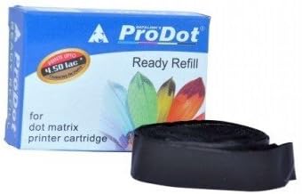 Prodot EX-1000 (12.7 x 10 Mtr) Ribbon for Dot Matrix Printer Cartridge Set of 10 Pcs - Black