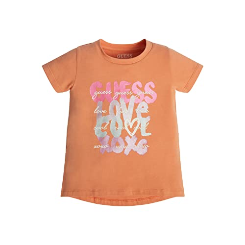 GUESS Girls' Short Sleeve Organic Cotton Graphic Tee2