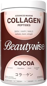 Beautywise Advanced Marine Japanese Collagen Peptides 200g For Skin, Hair & Nail Supplement Radiance Glutathione (Cocoa) (25 Servings)