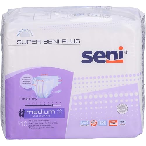 SUPER SENI Gr.2 medium plus Windeln Nacht f.Erw. 10 St