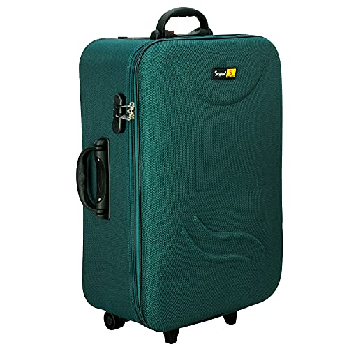 Skyline-21-Inch-Polyester-Lightweight-Trolley-Travel-BagSuitcase-Bag-with-Wheels-for-Men-and-Women-Number-Lock-Available-Turquoise