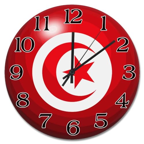 Horloge Tunisie grand format - Horloge murale à pile pour décorer le salon - 2