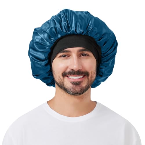 Kafteri Bonnet Herren Seidenhaube Blau
