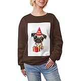 Indispensable pour les trois saisons : idéal pour le printemps seul, la superposition d'automne ou pour l'hiver – ce joli sweat-shirt confortable à imprimé chiot carlin pour femme est un essentiel toute l'année. Il équilibre parfaitement la respirabilité et la rétention thermique.