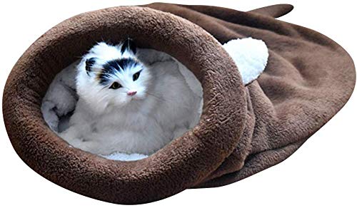 CXLY Cat Sleeping Bag Washable Fleece Soft Self Warming Windproof Snuggle Sack Blanket Mat for cats Puppy