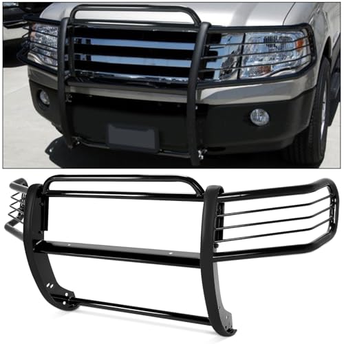 Suitable for Brush Grille Guard Compatible with 2001-2007 Ford Escape Front Bumper Grill Guard Grille Protective Cover Steel Powder Coated Black