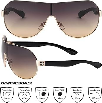 Men's Flat Top Sport Shied Aviator Sunglasses - Multiple Colors4