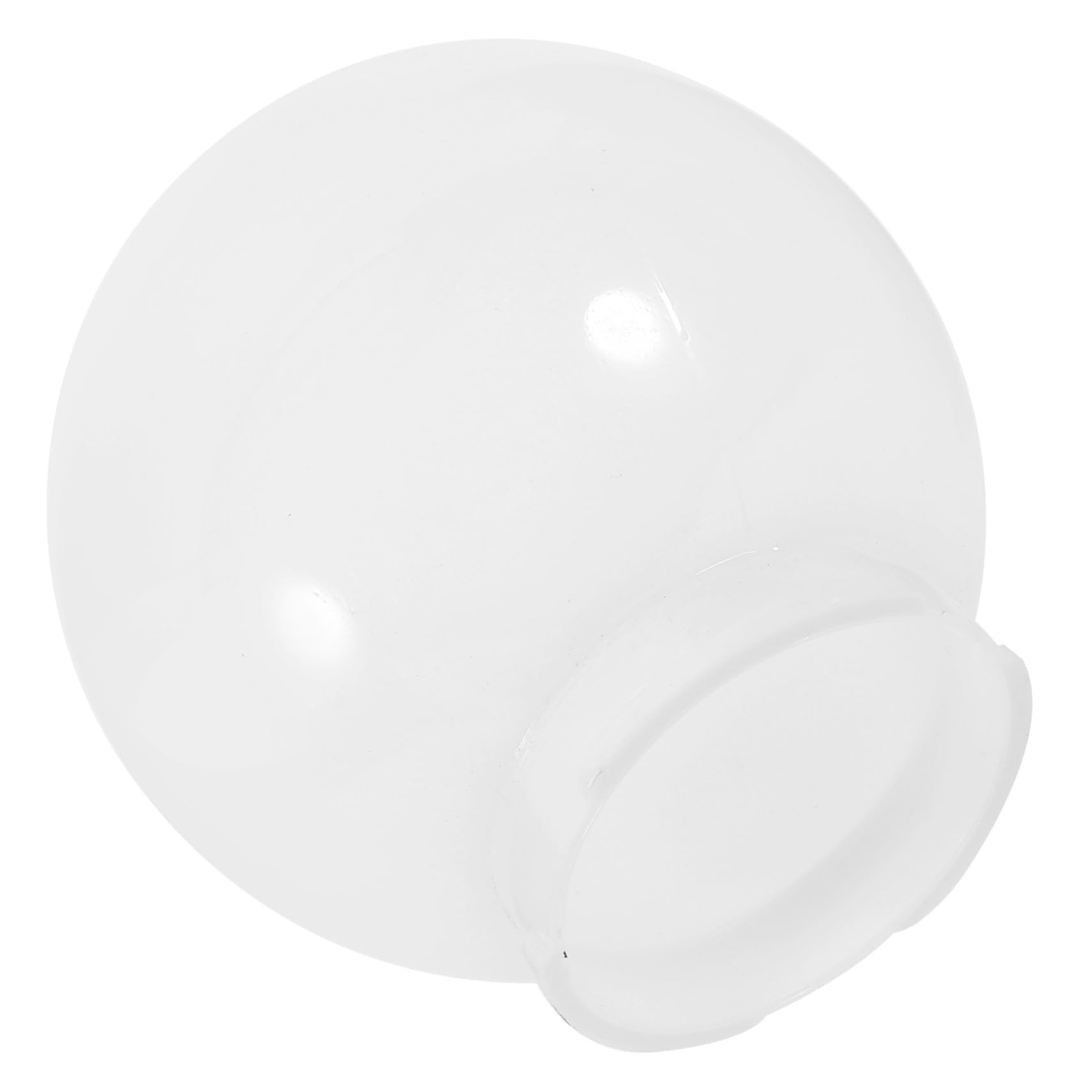 TOPPERFUN White Acrylic Globe Lampshade Lighting Fixtures Replacement Shade with 5mm Thick Edge 8cm Bottom Caliber Easy to Install Artistic Design for Living Room and Bedroom