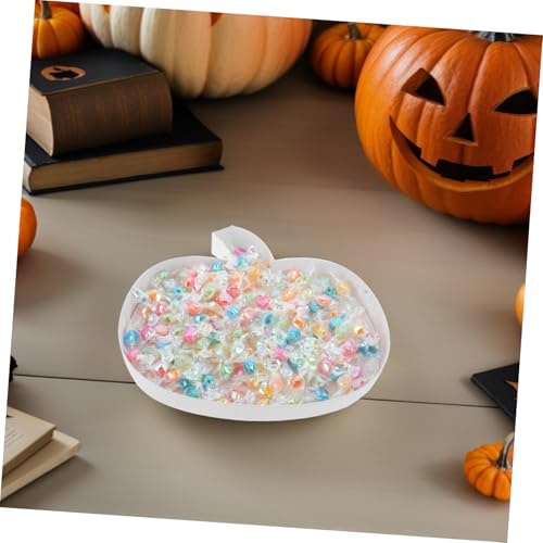 Bandeja de calabaza reutilizable para postres de Halloween con relieve y borde elevado 6
