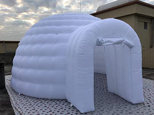 Carpa inflable tipo iglú con luces LED y soplador de aire miniatura 6
