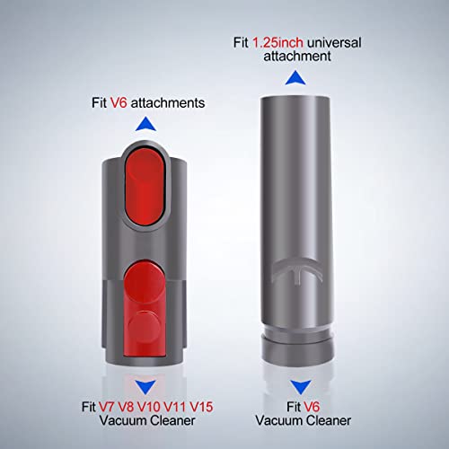 Lanmu Horse Hair Brush Vacuum Attachment Adapter Compatible With Dyson V15 V12 V11 V10 V8 V7 V6 Vacuum Cleaner, 1.25" Soft Dust Brush And Attachment Converter #TOP2