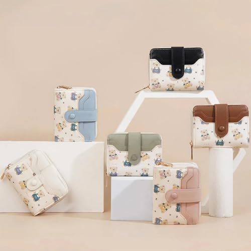 Short Printed Wallets Multi-card Slots for ID Storage Zipper Coin Purses Small and Portable Daily Commuting2