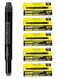 ONLINE 25x kompatible LAMY Patronen schwarz, auch für Pelikan, Stabilo etc., Universal Tintenpatronen, Füller Patronen, Vorteilspack Kombi Patrone black, Ersatz-Patronen Füllhalter