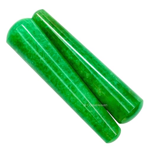 Image of Green Strawberry Quartz Crystal Wand - Smooth Crystal Wand for Energy Healing, Chakra Balancing, Meditation and Home Decor - Crystals and Healing Stones for Gift