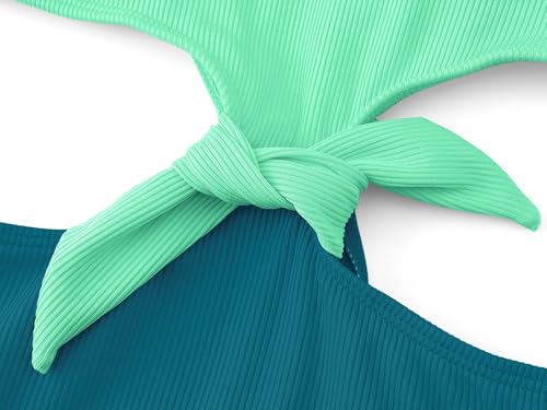 Image of Dvenki Girls Cutout One Piece Swimsuit Adjustable Straps Sizes 6X-16