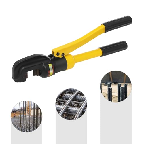Przenośne hydrauliczne narzędzie do cięcia prętów zbrojeniowych – 13 ton ręczny nóż do żelaza w kształcie litery C, cięcia 4–22 mm, idealne do budowy i energii elektrycznej, w zestawie pudełko do