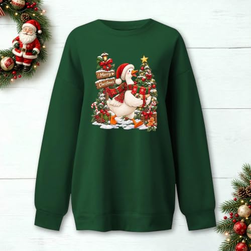 Christmas Sweatshirt for Women Crewneck Graphic Pullover Cute Holiday Tops - image 3