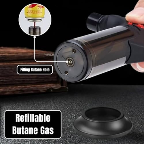 Image of Blow Torch Torch Jet Flame I Culinary Kitchen Gas Lighter with 180 ml Butane Gas Refill Bottle I Suitable For Fireworks, BBQs Coal, Campfire, Candle (Multicolor)