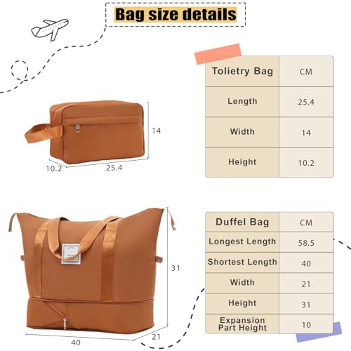 Softside Luggage Expandable 3 Piece Set Suitcase With Duffel Bag - Lightweight Travel Set4