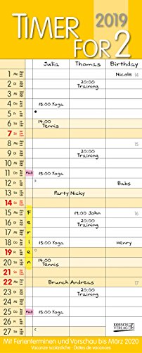 Timer for 2 Safran 240019 2019: Familienplaner mit 3 breiten Spalten. Hochwertiger Familienkalender Timer for 2 Safran 240019 2019: Familienplaner mit 3 breiten Spalten. Hochwertiger Familienkalender