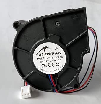 Ventilateur Turbofan SNOWFAN YY7530H24S - DC 24V 0.45A, 3 Fils, Neuf, Refroidissement électronique