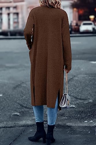 Image of Danedvi Long Cardigan Sweaters Women Trendy Open Front Coat with Pockets