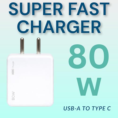 Image of Umake 80W Fast Charger Adapter, BIS Certified Super Fast Charging Wall Charger with Smart Protection, Compatible with Oppo, Realme, OnePlus & Type-C Smartphones, Tablets (BIS Certified)