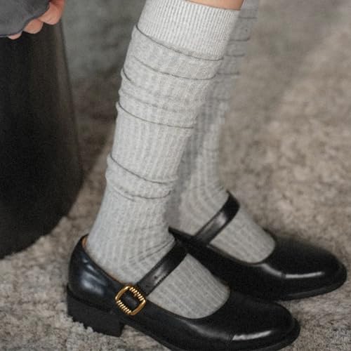 Wool Blended Over the Knee Socks Ribbed Socks Knee High Cozy Long Slouchy Socks Winter by Daisy&Dino3