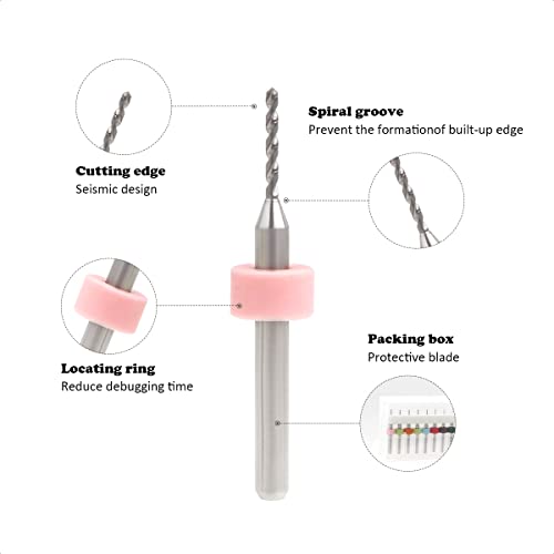 30Pcs 0.3Mm 1.2Mm Shank Tungsten Carbide Miscro Drill Bits Set, Tungsten Steel Pcb Print Circuit Board Cnc Engraving Board Drill Bits Rotary Tool #TOP2