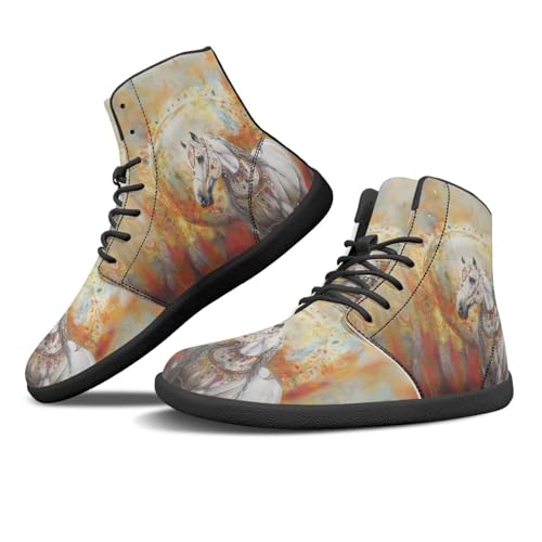 Binienty Mens Wide Width Barefoot Sneakers Classic Fashion High Tops Laces Tennis Walking Shoes Anti Slip2