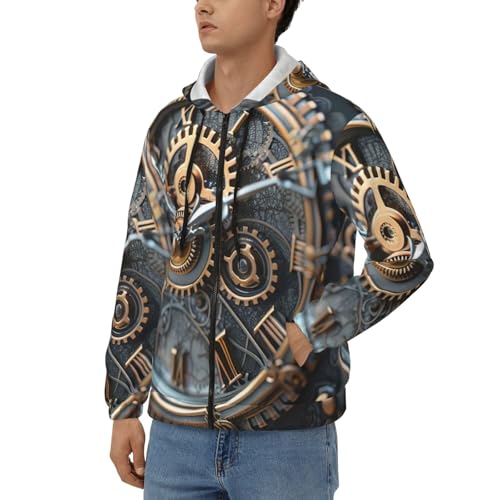 Sweat à capuche décontracté homme avec fermeture éclair intégrale - 2