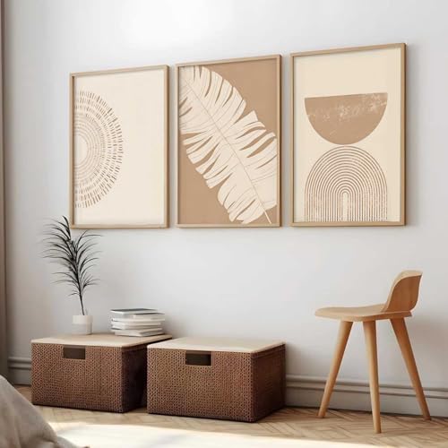 Image of kotart Boho Art Home Decoration Painting | Paintings With Frame For Living Room Bed Room Hotel Wall Decor Digital Reprint Set of 3 (10X13 inch)